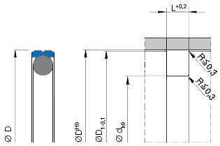 Piston seal P1R hydraulics image