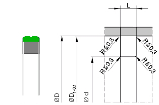 Parker KR piston seal image